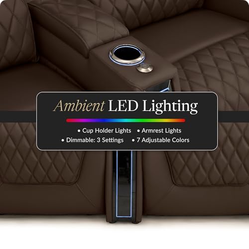 Apex Home Theater Seating Brown Single Recliner