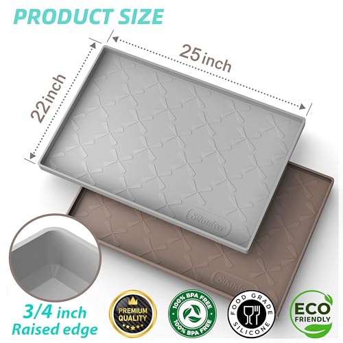 Waterproof Under Sink Mat 25" x 22" Silicone Mat Cabinet Protector