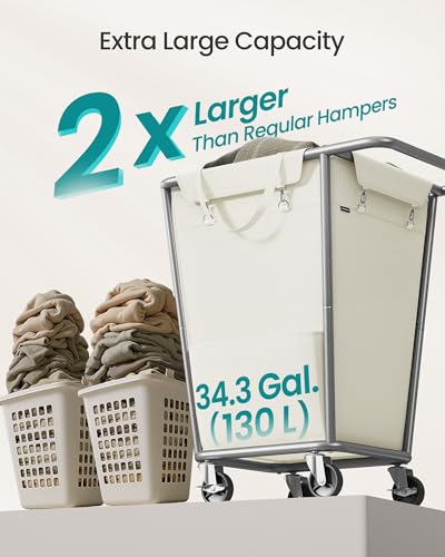 Laundry Basket with Wheels