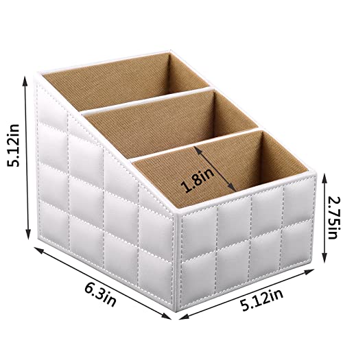 Fashionable PU Leather TV Remote Control Holder with 3 Compartments