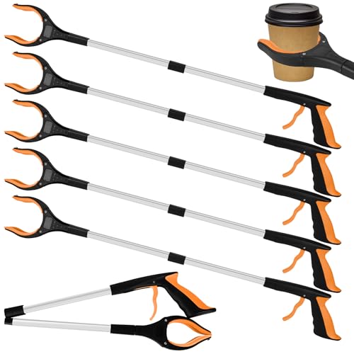 6 Pack 32 Inch Commercial Trash Grabber for Elderly Assist