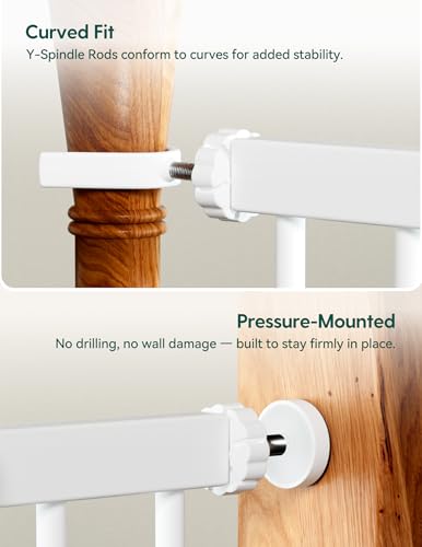 36 in Extra Tall Baby Gate for Stairs No Drilling