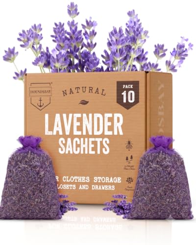 10 Lavender Sachets for Drawers and Closets (10 Count)