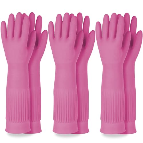 Mamison Rubber Dishwashing Gloves (3 Count)