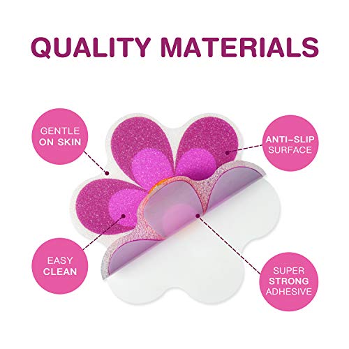 10PCS Flower Bathtub Non Slip Stickers with Scraper