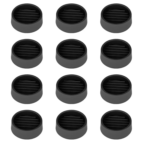 1.5X1.5 Round Rubber Caster Cups (12 Count)