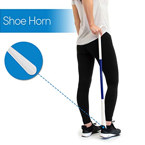 35.5 Inch Extra Long Dressing Stick with Sock Remover and Shoe Horn