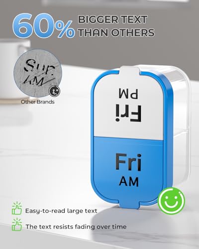 Extra Large Weekly Pill Organizer 7 Day AM PM