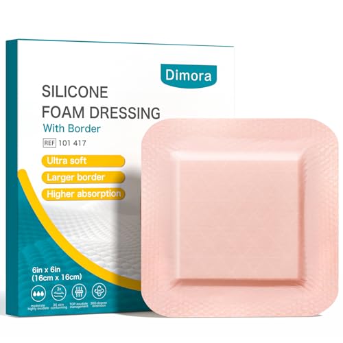 Utra Soft Silicone Foam Dressing 6x6 Hidradenitis Suppurativa Pads (5 Count)