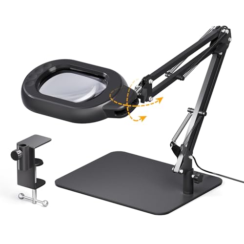 Square Magnifying Desk Lamp