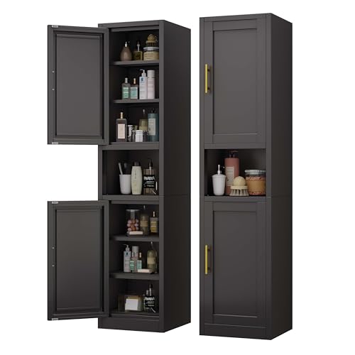 67" Tall Narrow Bathroom Cabinet