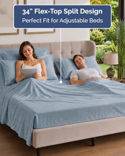 Flex Top Split Head King 6 Piece Sheet Set