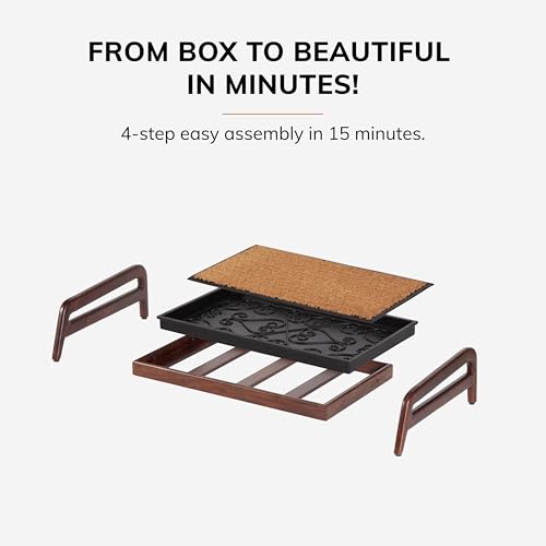 Heavy Duty Waterproof Wooden Shoe Storage Mat Organizer