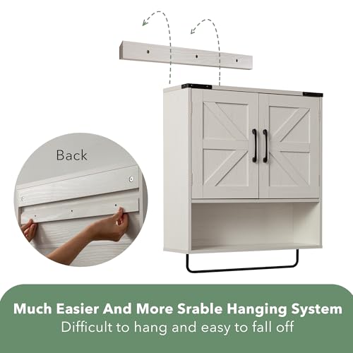24" Bathroom Wall Cabinet with Barn Doors