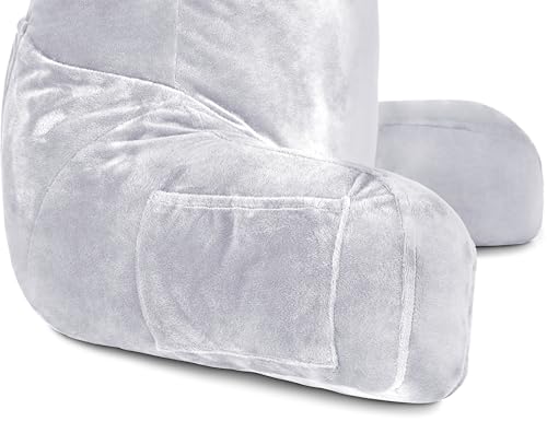Light Grey Original Reading Pillow in Bed Rest Chair