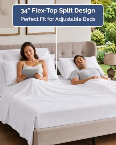 Flex Top Split Head King 6 Piece Sheet Set