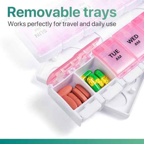 AM PM Weekly Pill Organizer 7 Day