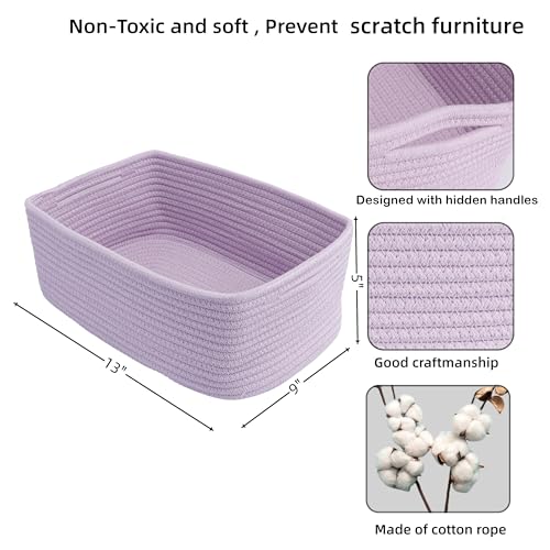 Small Woven Storage Baskets for Shelves (3 Count)