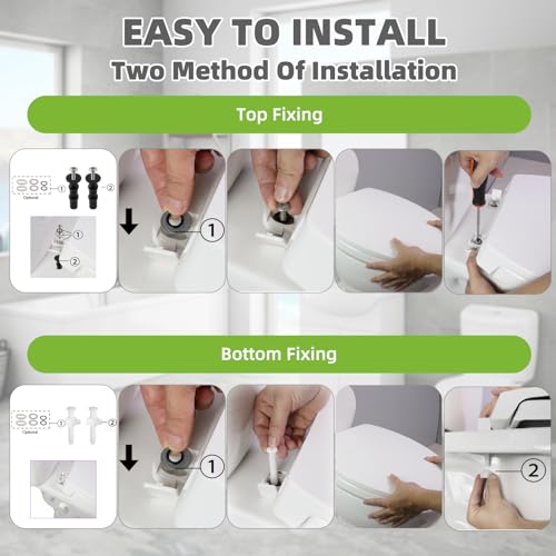 Toilet Seat Elongated with Slow Close Hinges