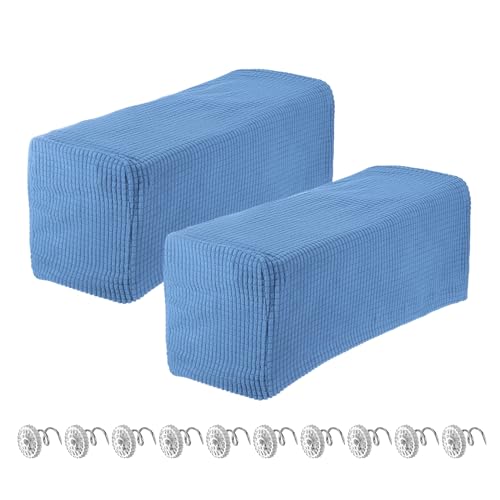 Stretch Armrest Covers Denim Blue 2pcs (2 Count)