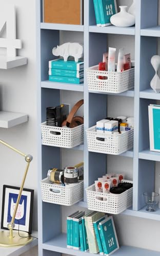 Woven Plastic Storage Baskets (6 Count)