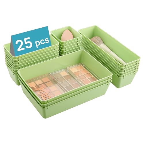 25 Pack Plastic Drawer Organizers with Non (25 Count)