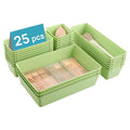 25 Pack Plastic Drawer Organizers with Non (25 Count)