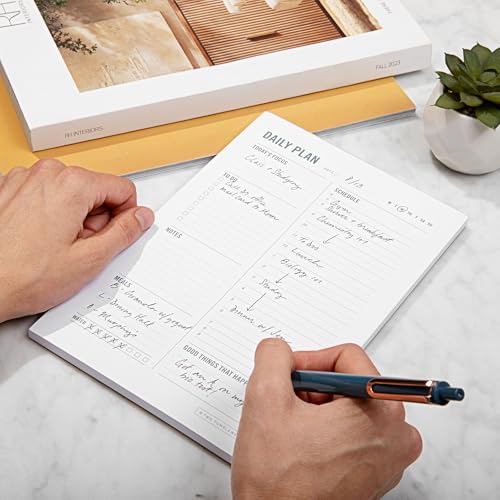 Daily Planner Notepad with Hourly Schedule