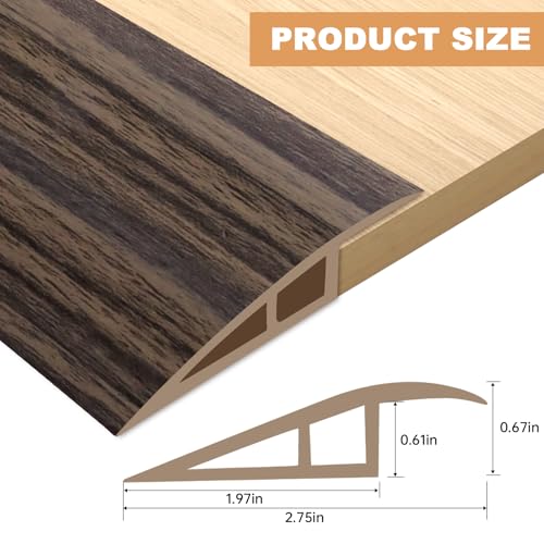 Vinyl Floor Transition Strip Self Adhesive Door Threshold Strip (10 Foot)