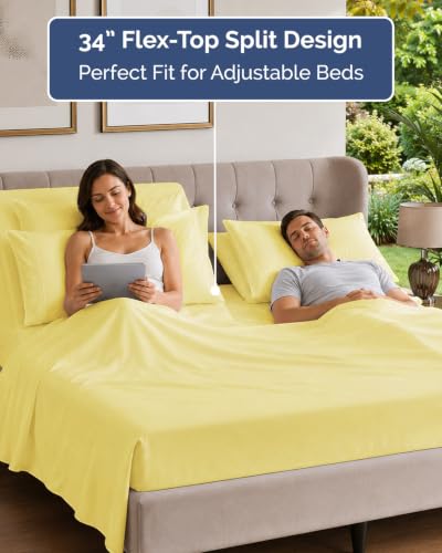 Flex Top Split Head King 6 Piece Sheet Set