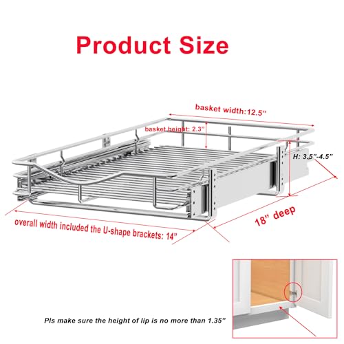 1 Tier Pull Out Cabinet Organizer