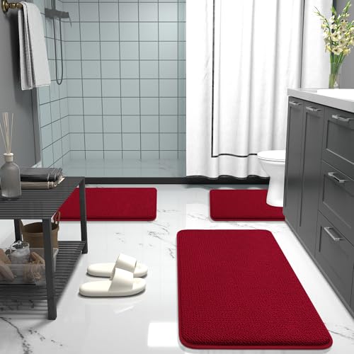 Thick Memory Foam Small Bathroom Rug 24x16