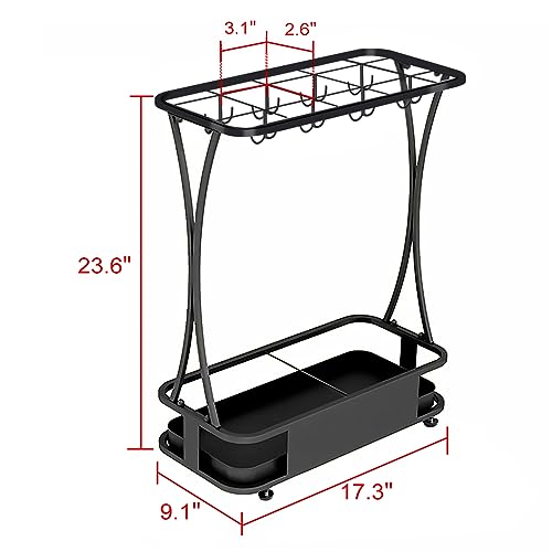 Umbrella Holder Entryway Umbrella Display Stand Rack Umbrella Container Cane Rack Walking Stick Stand Golf Club Organizer Metal Home Office Patio Decor Indoor Outdoor Stored 31 Umbrellas