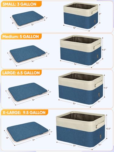 1 Pack Fabric Closet Storage Bins for Shelves