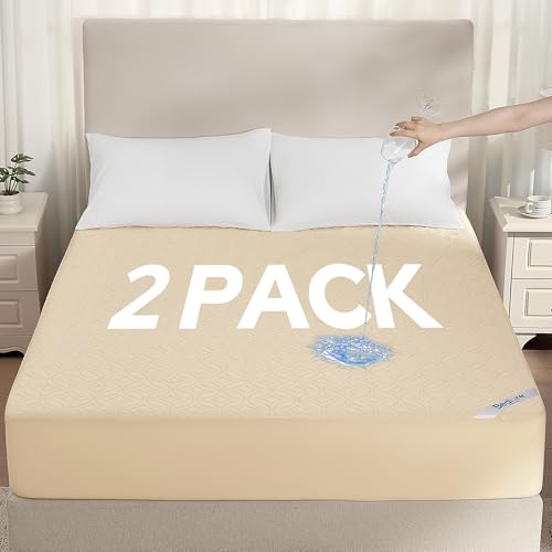 2 Pack Waterproof Mattress Protector California King Size (2 Count)