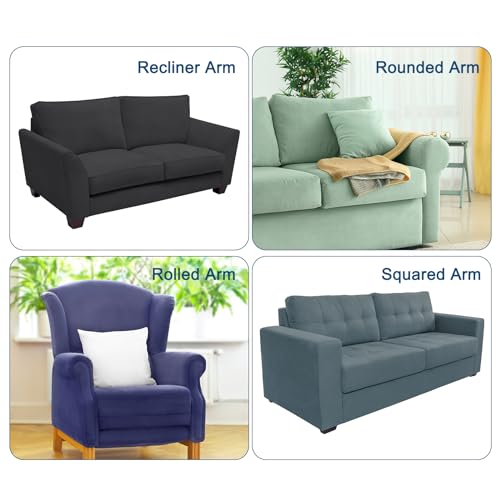 Stretch Armrest Covers Denim Blue 2pcs (2 Count)