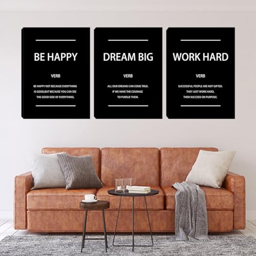 Motivational Office Wall Art (3 Count)