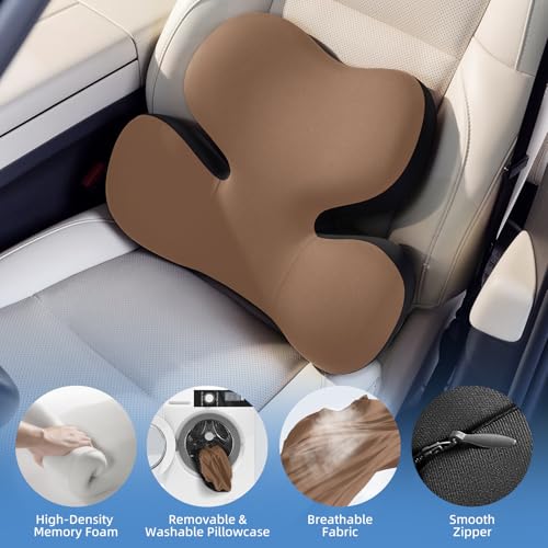 Ergonomic Memory Foam Lumbar Support Pillow for Car