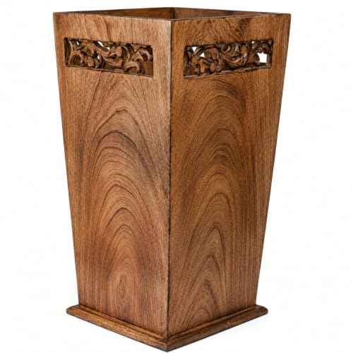 Antique Wooden Umbrella Stand & Walking Cane Holder for Home