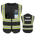 High Visibility Reflective Safety Vest with Pockets Custom Your Logo Safety Workwear
