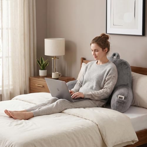 Soft Reading Pillow for Bed with Arms