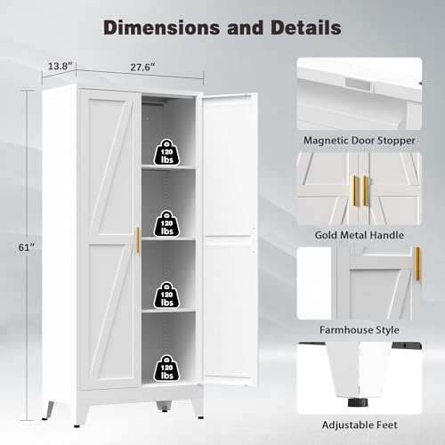 61" Tall Metal Pantry Cabinet