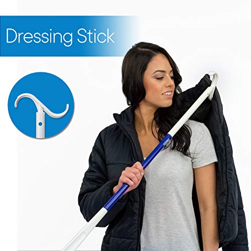 35.5 Inch Extra Long Dressing Stick with Sock Remover and Shoe Horn