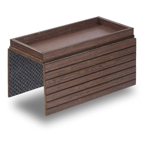DETOR Couch Arm Tray with Spacious 12.4" x 5.4" Storage Box