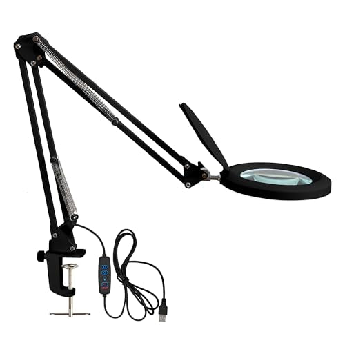 LED Magnifying Lamp with Clamp