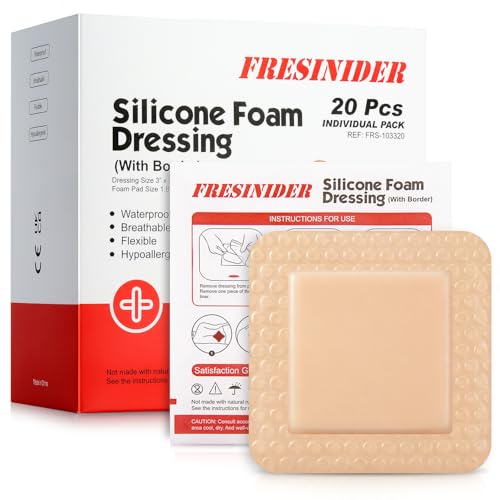 Silicone Foam Dressing with Adhesive Border (20 Count)