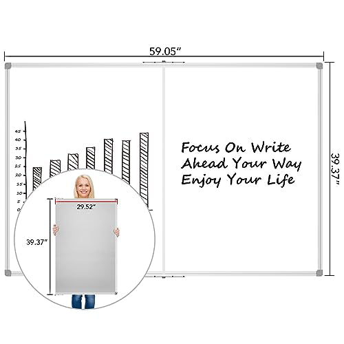 Large Magnetic 60" x 40" Dry Erase Board