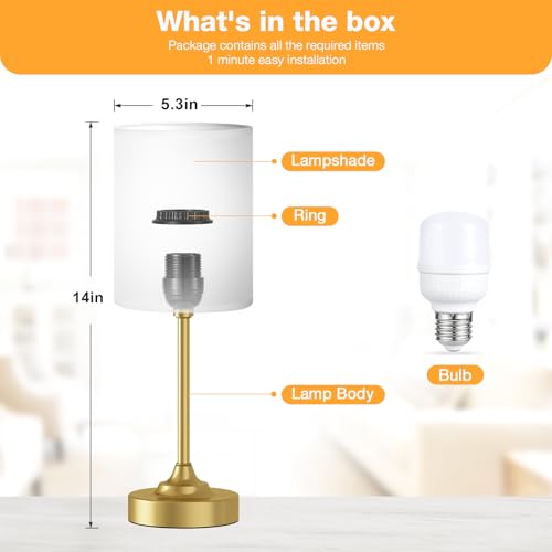 Gold Nightstand Bedroom Lamp