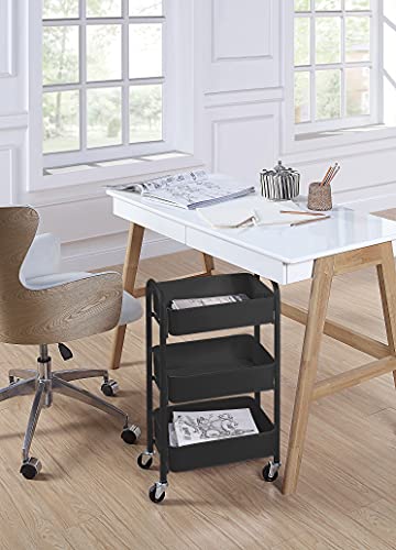 3 Tier Delicate Compact Rolling Metal Storage Organizer