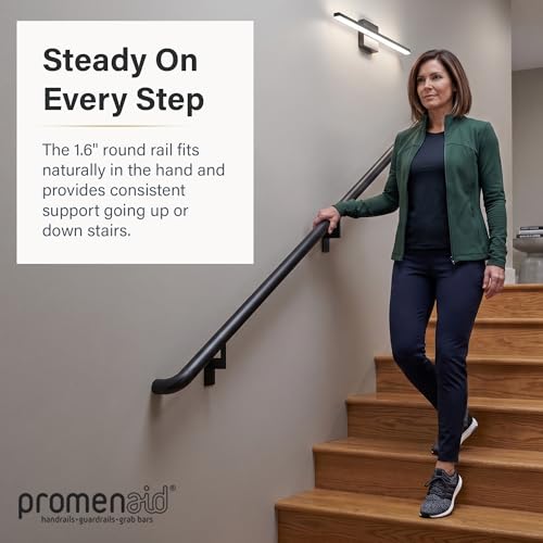 Satin Black 6ft ADA Handrail Kit
